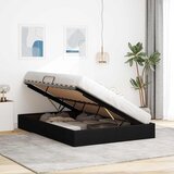  Otomanski krevet s pohranom Crna 140 x 190 cm tkanina | shoptok.hr