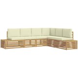  Set vanjskih sofa Bijela 273 x 213,5 x 73 cm Poliester | shoptok.hr