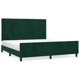 Okvir za krevet bez madraca tamnozeleni 160x200 cm baršunasti | shoptok.hr