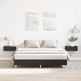 vidaXL Posteljni okvir brez vzmetnice črn 140x200 cm inženirski les Cene