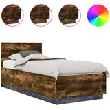  Krevetna konstrukcija S LED lampica Dimljeni hrast 70 x 190 cm | shoptok.hr