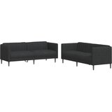  2-dijelni set sofa crni od tkanine | shoptok.hr