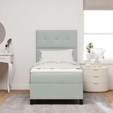  Krevet s oprugom s madracem svjetlosiva 90x200 cm baršun | shoptok.hr
