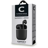 Contact twins pro bežićne slušalice sa mikrofonom, crne | shoptok.hr
