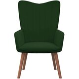  Stolica za opuštanje s osloncem za noge tamnozelena baršunasta | shoptok.hr