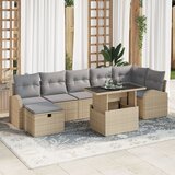 vidaXL 8-dijelni vrtni sofa set s jastučićima bež poli ratan | shoptok.hr