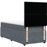 Box spring krevet s madracem tamnosivi 90x190 cm baršunasti | shoptok.hr