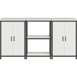 vidaXL Kuhinjski set za pohranu 3 pcs Bijela 180 x 50 x 92 cm | shoptok.hr