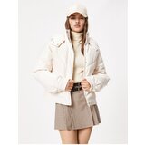 Koton Coat Crocodile Faux Leather Look Hooded High Neck with Pocket | ePonuda.com