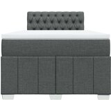 vidaXL Box spring postelja z vzmetnico temno siva 120x190 cm blago | Shoptok.si