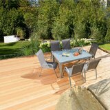 Ambia Garden VRTNA MIZA kovina, steklo siva, srebrne barve | Shoptok.si