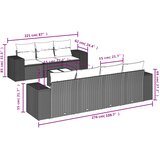 8-dijelni set vrtnih sofa od poliratana s jastucima svjetlosivi | shoptok.hr