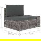  Vrtna sedežna garnitura 4-delna z blazinami siv poli ratan, (20677758) | Shoptok.si