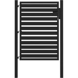  Vrtna vrata s mogućnošću zaključavanja crna 100x120 cm aluminijska | Eponuda.com