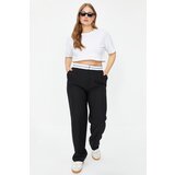 Trendyol Curve Black Normal Waist Woven Trousers | ePonuda.com