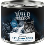 Wild Freedom Adult Sterilised 6 x 200 g - receptura brez žitaric - Cold River Sterilised - piščanec s sajem Cene