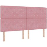 vidaXL Naslon za glavu s kristalnim gumbima tufted ružičasti 180 cm baršuna | shoptok.hr
