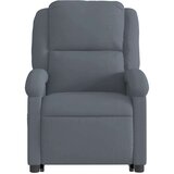 vidaXL Masažni naslonjač na podizanje tamnosivi baršunasti | shoptok.hr