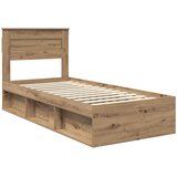  Krevetna konstrukcija Umjetnička hrastovina 75 x 190 cm | shoptok.hr