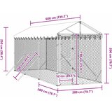  kavez za pse s krovom srebrni 2x6x2,5 m pocinčani čelik | Eponuda.ba
