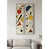 WALLXPERT Dekorativne uramljene slike na platnu, 25x100cm, 2 komada, Šarene | Eponuda.ba