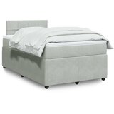 Box spring krevet s madracem svjetlosivi 120x200 cm baršunasti | shoptok.hr