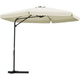  Zunanji senčnik z jeklenim drogom 300 cm peščeno bel, (20611126) | Shoptok.si