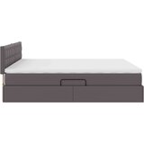  Krevet S LED lampica s uzglavljem Siva 180 x 200 cm PVC | shoptok.hr