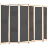 Sobna pregrada sa 6 panela od tkanine 240 x 170 x 4 cm siva | Eponuda.ba