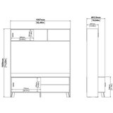 Tvilum Bijeli/u prirodnoj boji TV set u dekoru hrasta 159x181x48 cm Ikast – | shoptok.hr