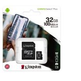 Kingston microSD 32GB Class 10Canvas Select PlusSD adapter;100MBs Read,Class 10 UHS-I | Eponuda.ba