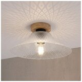  Stropna svetiljka JULL WOOD 1xE27/15W/230V hrast/prozirno, prečnik 34 cm | Eponuda.com