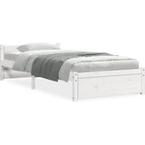  Okvir za krevet bijeli od masivnog drva 90 x 190 cm mali | shoptok.hr