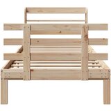 vidaXL Posteljni okvir z vzglavjem 90x200 cm trdna borovina | Shoptok.si