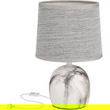 Candellux Lighting Svijetlo siva stolna lampa s tekstilnim sjenilom (visina 25 cm) Adelina – Cijene
