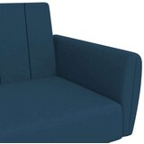 vidaXL Kavč dvosed z ležiščem moder žamet | Shoptok.si