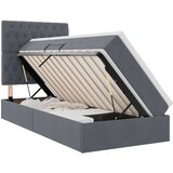  LED krevet za pohranu s madracem Tamnosiva 90 x 190 cm Baršun | shoptok.hr