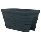 Mareš Balkonsko korito Lucija (Zunanje dimenzije (Do x Š x V): 60 x 29 x 25 cm, Plastika, Antracit) | Shoptok.si