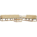  Set vanjskih sofa 8 kom. Bijela i bež | shoptok.hr