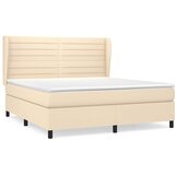  Krevet s oprugama i madracem krem 180x200 cm od tkanine | shoptok.hr