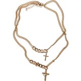 Urban Classics Accessoires Various Chain Cross Necklace gold Cene