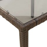 vidaXL 5-dijelni vrtni bistro set od poliratana s jastucima smeđi | shoptok.hr