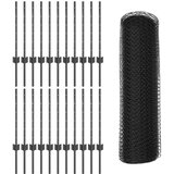 vidaXL Ograde za postove 11 kom U-kanal siva 60 cm čelik, Šesterokutna ograda siva 0.5x50 m čelik | shoptok.hr