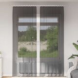 vidaXL Voile zavjese s gornjim jezičkom 2 kom crne | shoptok.hr