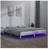  LED posteljni okvir bel 200x200 cm trles | Shoptok.si