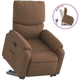  Naslonjač na podizanje od tkanine smeđi | shoptok.hr