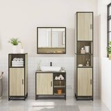  3-dijelni set kupaonskog namještaja boja hrasta sonome drveni | shoptok.hr