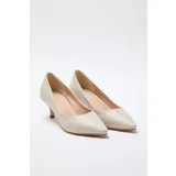 Trendyol Beige Low Heel Women's Classic Heeled Shoes