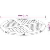 vidaXL Mizna plošča Ø80x2,2 cm okrogla trdna akacija | Shoptok.si