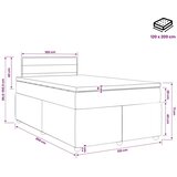  Boxspring krevet s madracem Krem 120 x 200 cm Tkanina - Krem 120 x 200 cm Dizajn linija | shoptok.hr